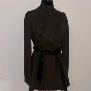 Double Zero Dark Olive Trench Coat
